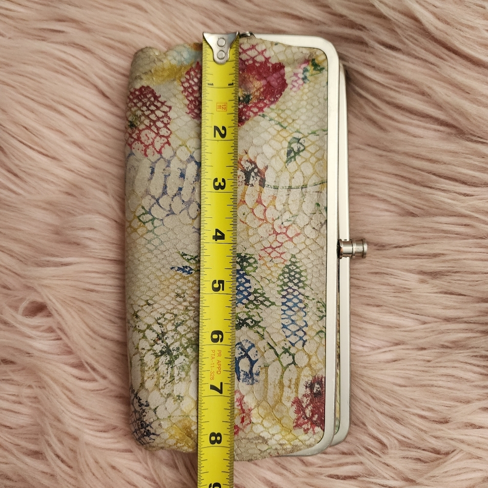 Hobo Lauren floral snake texture double frame wallet - Picture 12 of 15
